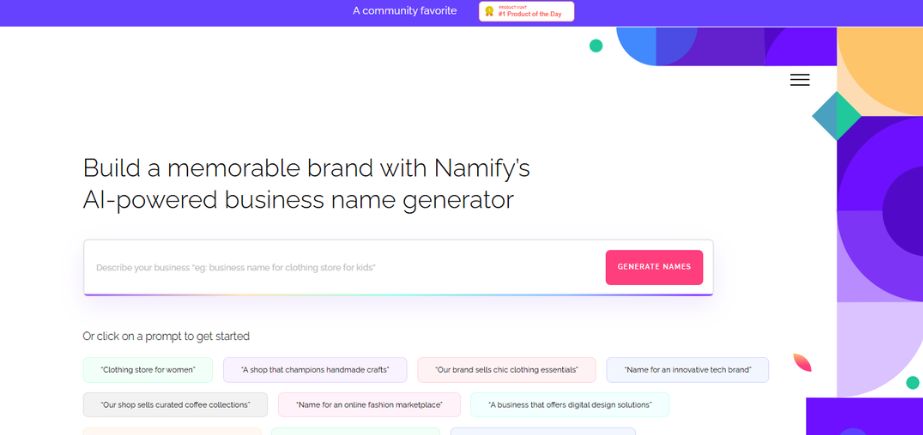 AI Business Name Generators - namify