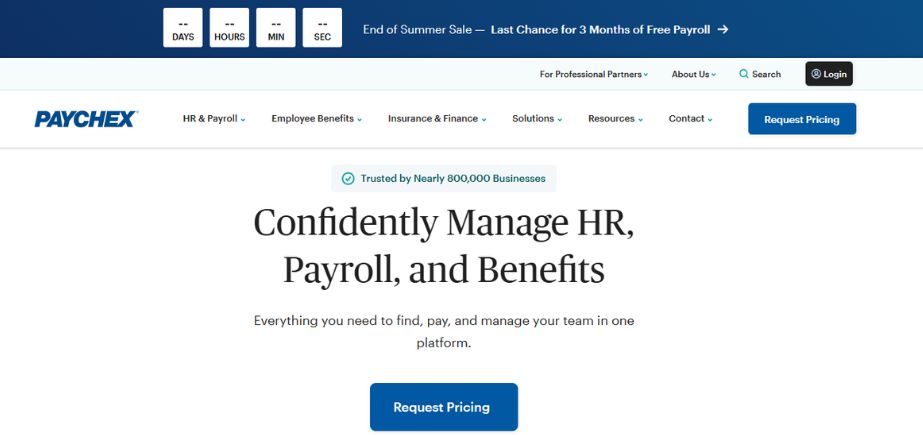 Payroll Software for Small Businesses- paychex