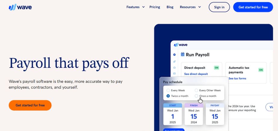 Payroll Software for Small Businesses- WAVE