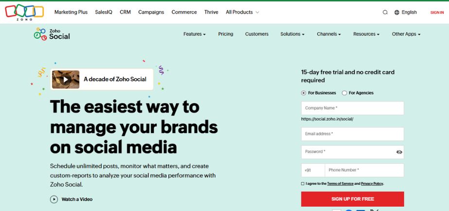 Social Media Automation Platforms - zoho social