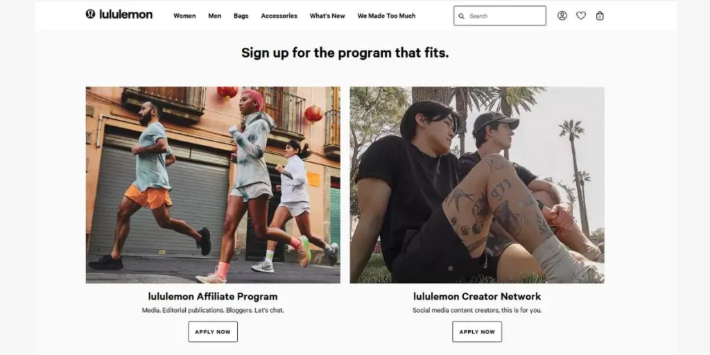 Lululemon Affiliate Program