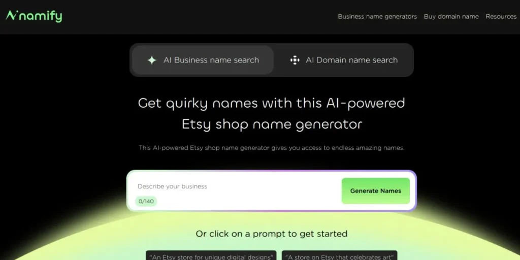 Etsy Shop Name Generator Tools