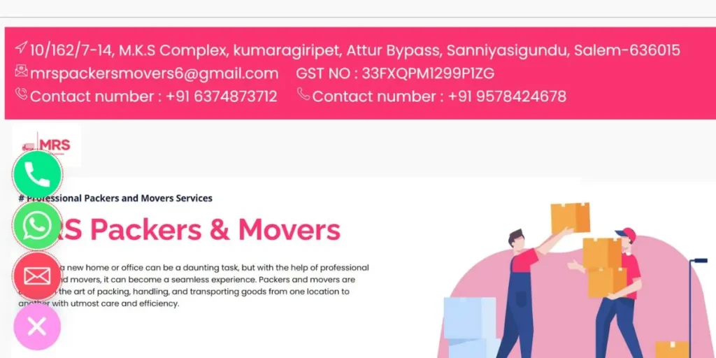 Packers and Movers in Salem
