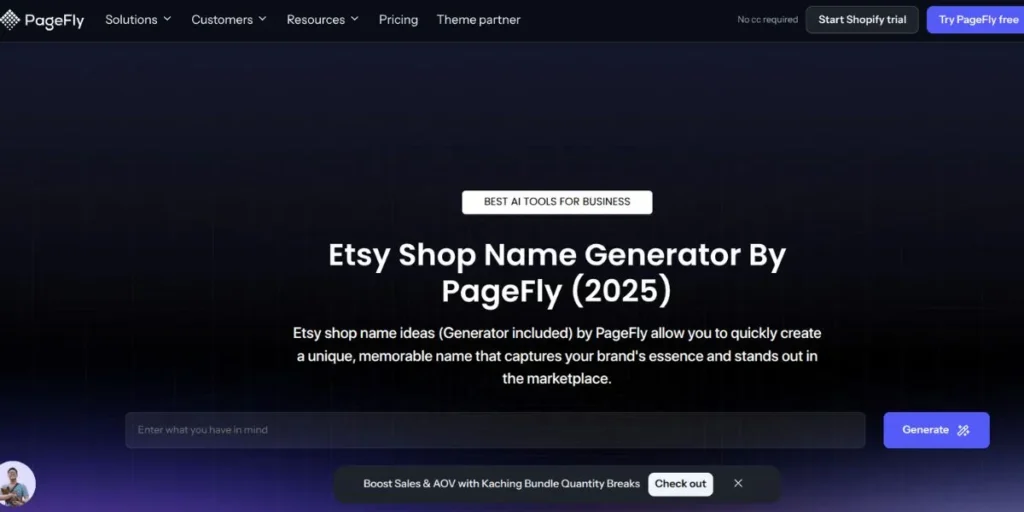 Etsy Shop Name Generator Tools