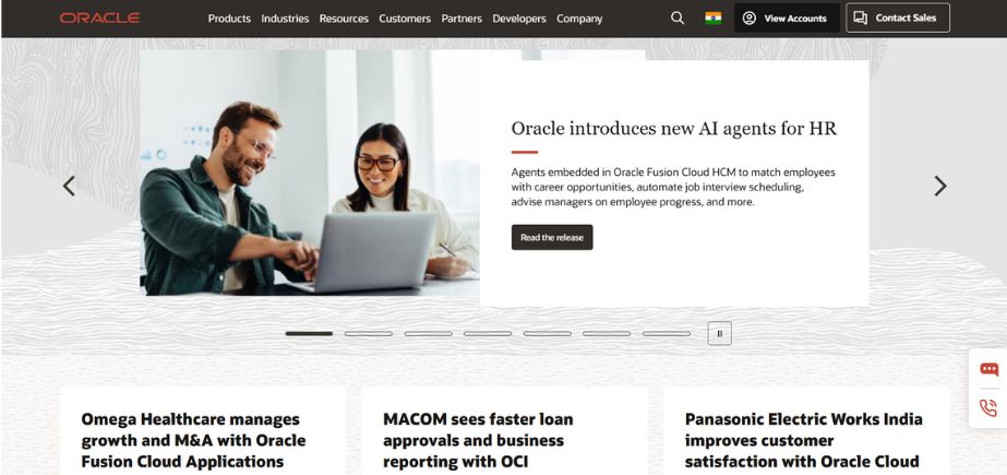 Software companies in India-oracle