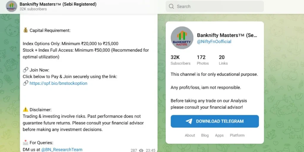Telegram Channels for Stock Market 
