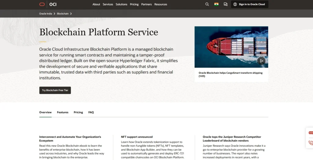 Oracle Corporation-Blockchain Identity Management Companies