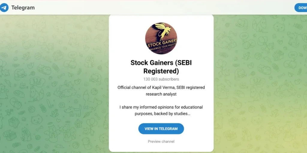 Telegram Channels for Stock Market