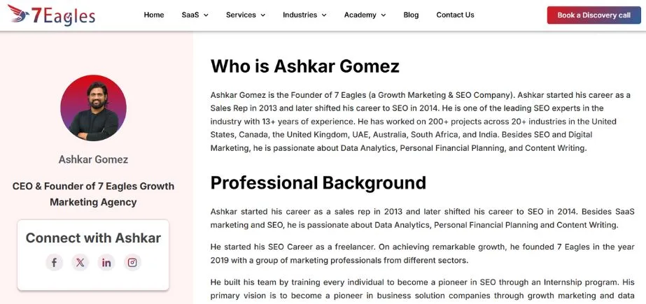 Ashkar Gomez - SEO Experts in India