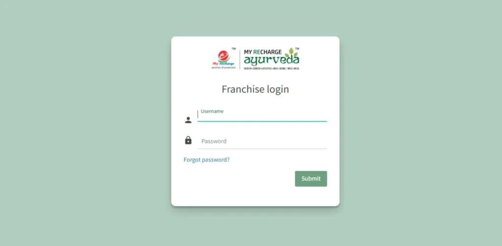 My Recharge Franchise Login