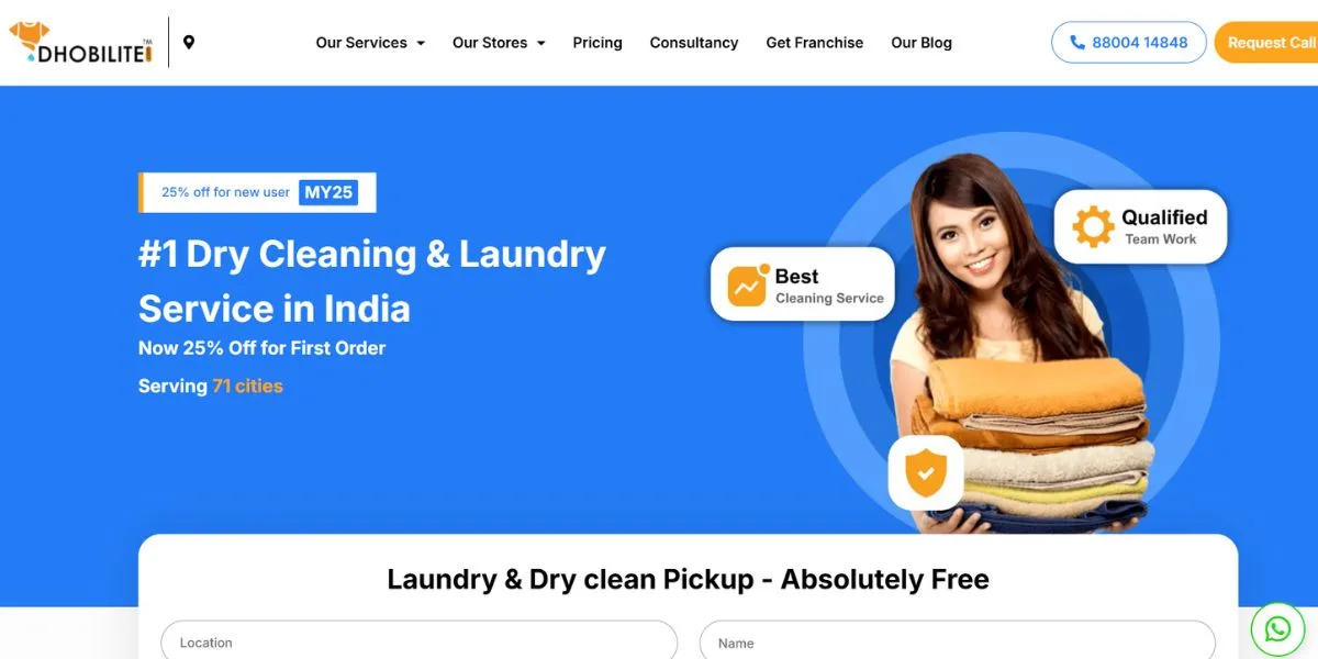 Dhobilite - Laundry Franchise in India