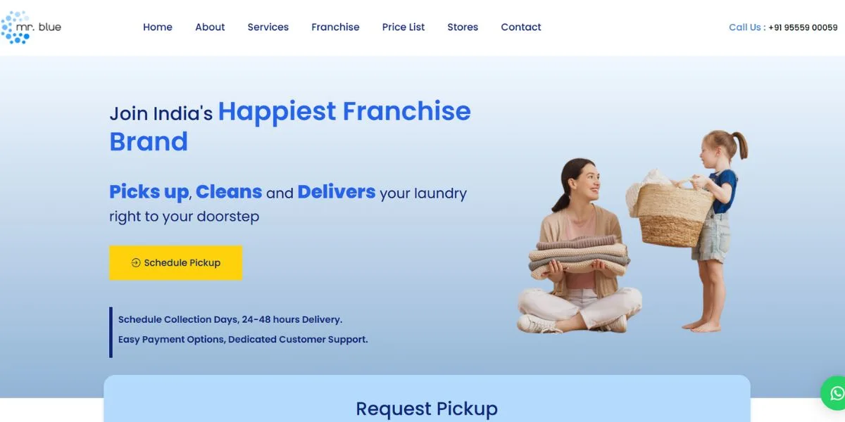 Mr. Blue - Laundry Franchise in India