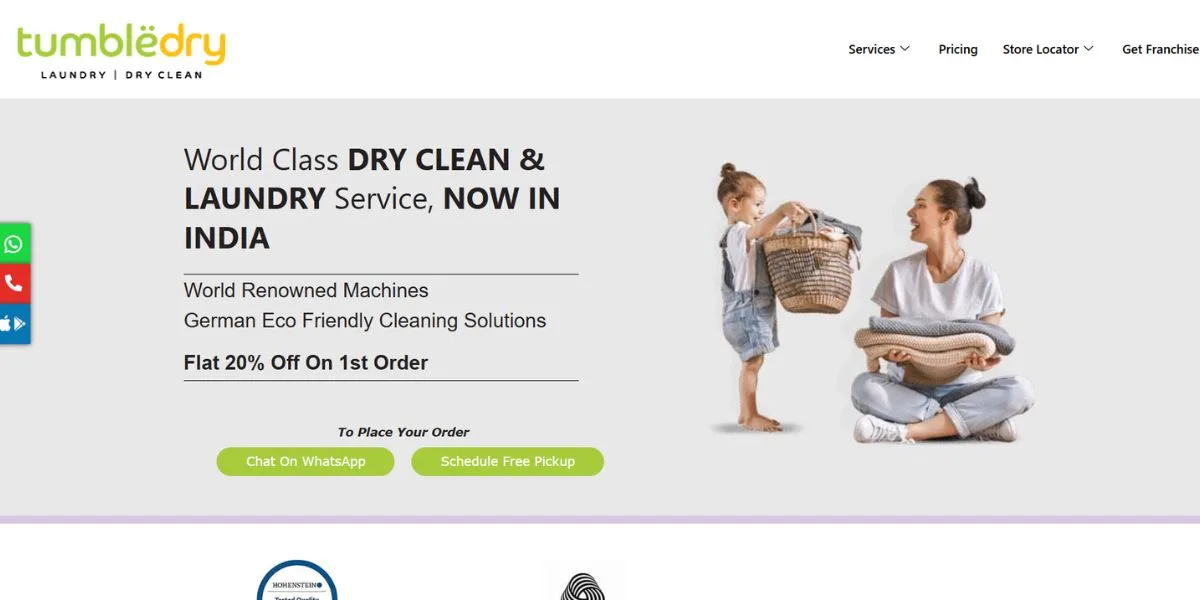 Tumbledry - Laundry Franchise in India