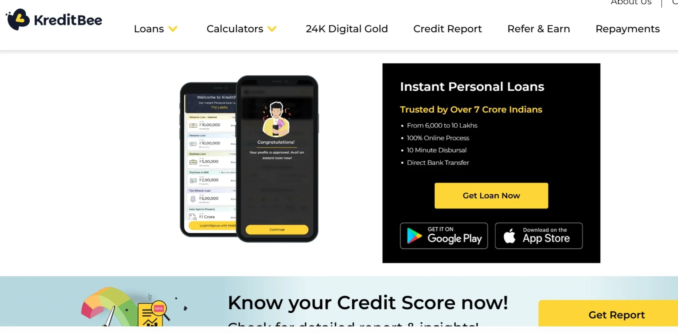 Bad CIBIL Loan App - KreditBee
